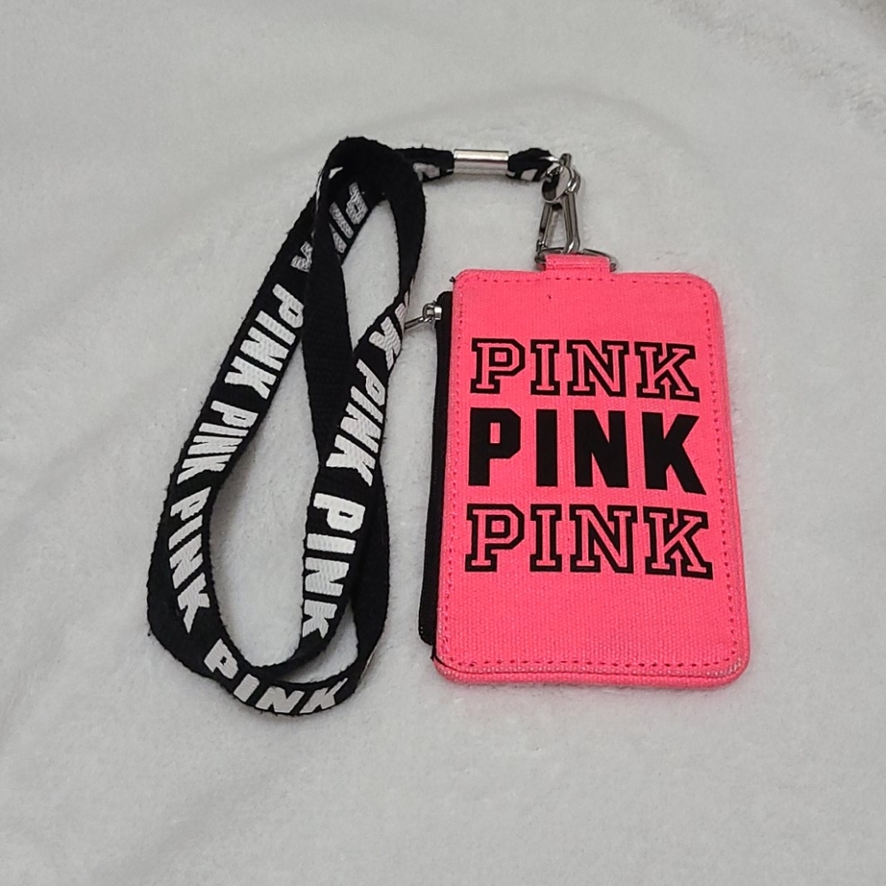 Pink Wallet Lanyard